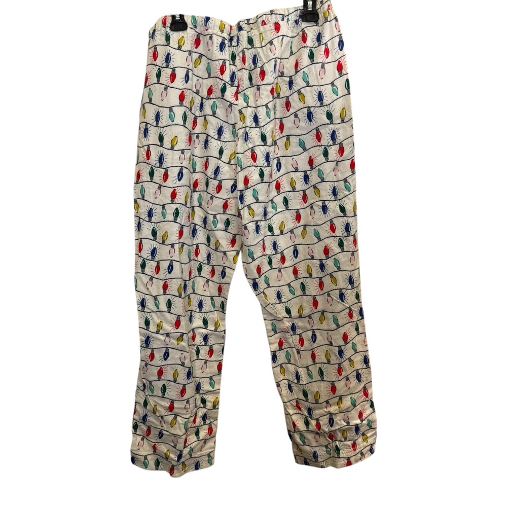 Hanna Andersson Adult Holiday Christmas Light Flannel Pajamas Sz L - Picture 6 of 13